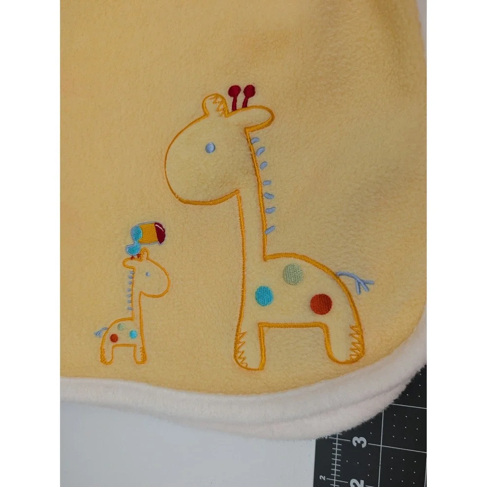 Child of Mine Baby Blanket Yellow Giraffe Embroidered Fleece Carters OS